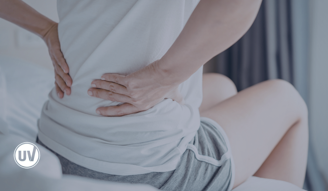 Woman experiencing fibroid pain