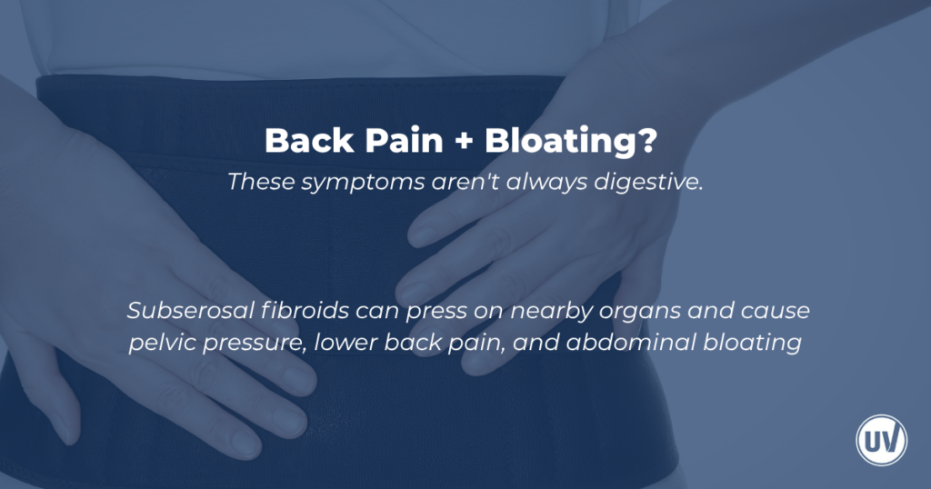 graphic explaining subserosal fibroid symptoms